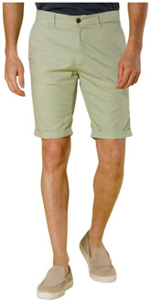 Mason's Stretch Gabardine Bermuda Shorts voor Heren Mason's , Green , Heren - Xl,L,4Xl,3Xl