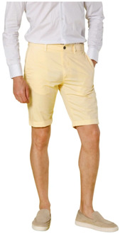 Mason's Stretch Gabardine Bermuda Shorts voor Heren Mason's , Yellow , Heren - 2Xl,Xl,L,M,S,4Xl,3Xl