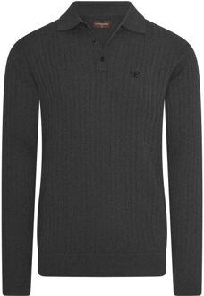Massa knit polo Grijs - XXL