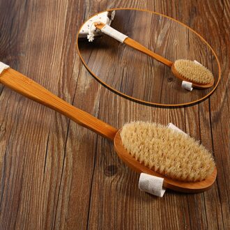 Massage Borstel Natuurlijke Lange Handvat Houten Spa Borstel Bad Body Scrubber Massage Huid Reinigen Voor Back-5