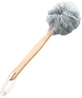 Massage Borstels Lange Handvat Opknoping Zachte Mesh Back Body Bad Douche Scrubber Borstel Spons Voor Badkamer Douche Borstel #45 grijs
