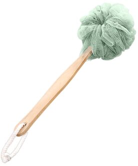 Massage Borstels Lange Handvat Opknoping Zachte Mesh Back Body Bad Douche Scrubber Borstel Spons Voor Badkamer Douche Borstel #45 groen
