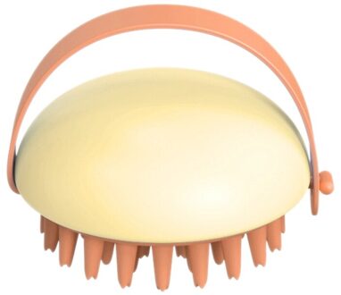 Massage Kam Handheld Abs Hoofdhuid Massage Borstel Douche Haar Kam Mini Hoofd Meridiaan Bad Borstel Badkamer licorice geel