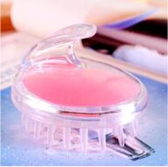 Massage Kam Handheld Meridiaan Massage Grove Siliconen Shampoo Hoofdhuid Douche Wassen Haar Massage Massager Brush Kam TSLM2 Roze