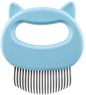 Massage Kam Shell Kam Grooming Ontharing Verlies Borstel Voor Pet Hond Kat blauw