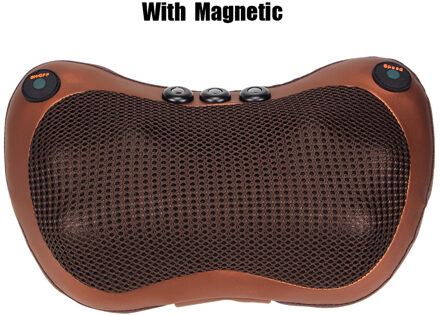 Massage Kussen Elektrische Nek Massager Multifunctionele Schouder Infrarood Verwarming Magnetische Therapie Massage Ontspanning Massageador 8 hoofd met magnet