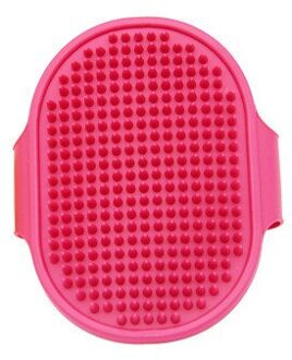 Massage Mit Huisdier Douche Hond Borstel Haar Verwijderen Gekwalificeerde Huisdier Hond Kat Bad Handschoen Borstel Kam Rubber Haar Bont Grooming masseren 1 stk roos rood