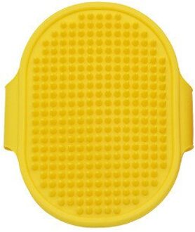 Massage Mit Huisdier Douche Hond Borstel Haar Verwijderen Gekwalificeerde Huisdier Hond Kat Bad Handschoen Borstel Kam Rubber Haar Bont Grooming masseren geel