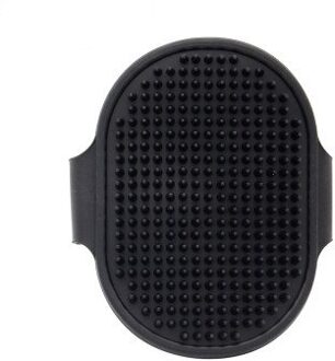 Massage Mit Huisdier Douche Hond Borstel Haar Verwijderen Gekwalificeerde Huisdier Hond Kat Bad Handschoen Borstel Kam Rubber Haar Bont Grooming masseren zwart