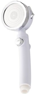 Massage Regendouche Badkamer Verstelbare Douchekop Hoge Druk Douchekop Onder Druk Filter Voor Water Nozzle 3 Modes Sproeier zilver wit