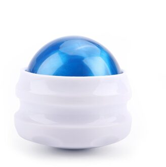 Massage Roller Bal Handleiding Holding Fascia Bal Fitness Yoga Spier Ontspanning Zool Fitness Fitness Resin Ball Full Body Massage blauw-wit