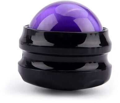 Massage Roller Bal Handleiding Holding Fascia Bal Fitness Yoga Spier Ontspanning Zool Fitness Fitness Resin Ball Full Body Massage paars-zwart