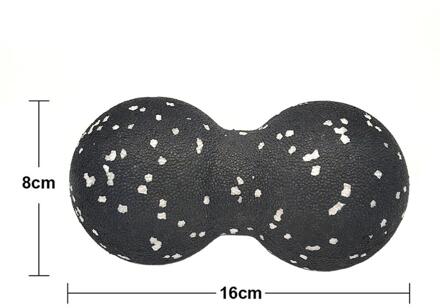 Massage Roller Dubbele Massage Bal Lacrosse Bal Epp Hoge Intensiteit Voor Spier Herstel Release Trigger Point Therapie BlackWhite16cm