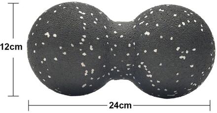 Massage Roller Dubbele Massage Bal Lacrosse Bal Epp Hoge Intensiteit Voor Spier Herstel Release Trigger Point Therapie BlackWhite24cm
