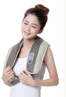 Massage Sjaal Kloppend Nek Schouder Taille Cervicale Massager Sjaal Grijs