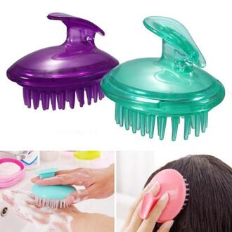 Massager Kam Gezondheidszorg Hoofdhuid Massage Borstel Shampoo Douche Spa Borstel Siliconen Kam Bloedsomloop Bevorderen willekeurig plastic