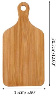 Massief Houten Hakken Snijplank Lade Met Opknoping Ring Vormige Plaat 30.5x15cm(800g)