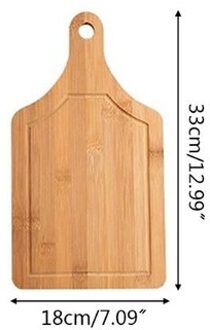 Massief Houten Hakken Snijplank Lade Met Opknoping Ring Vormige Plaat 33x18cm(300g)