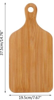 Massief Houten Hakken Snijplank Lade Met Opknoping Ring Vormige Plaat 37.5x19.5cm(1200g)