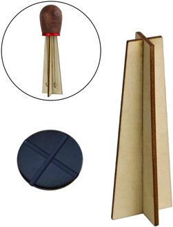 Massief Houten Handvat Espresso Koffie Tamper Roeren Naald Distributeur Espresso Maker Tool Hand Stampers Espresso Sabotage Naald Stand