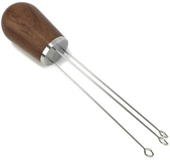 Massief Houten Handvat Rvs Espresso Koffie Tamper Roeren Naald Espresso Sabotage Espresso Packer Koffie Maker Gereedschap 1Pc 3