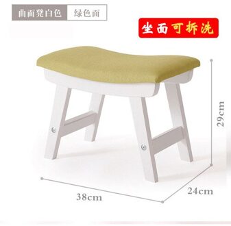Massief houten kruk thuis deur verandering schoenen kruk Nordic stof zacht oppervlak poef woonkamer salontafel kruk mx6011008 04