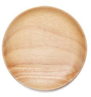 Massief houten lade snack tray huishoudelijke servies rubber hout sweetheart plaat 15cm