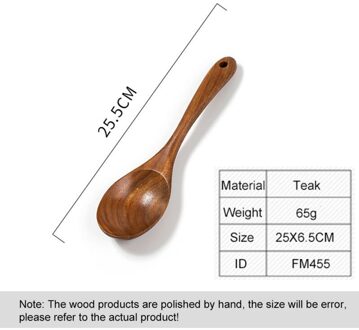 Massief Houten Schop Teak Koken Spatel Non-stick Durbale Pan Huishoudelijke Frituren Soep Lepel Koken Gereedschap Keuken Accessoires A2