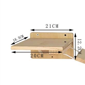 Massief Houten Wand Kat Klimrek Suspension Bridge Set Kat Stappen Bed Plank Tree Tower Kat Speelgoed 2 pack 19X21cm