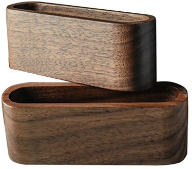 Massief Houten Zwarte Walnoot Visitekaartje Case Japanse Visitekaartje Base Visitekaartje Case Visitekaarthouder