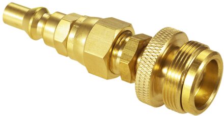 Massief Messing 1lb Propaan Verwijdering Adapter Fitting Met 1/4 "Snelkoppeling Disconnect Adapter Voor Een Pond Camper Grill Kachel