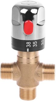 Massief Messing G1/2 Mannelijke 3 Weg Thermostatische Mengkraan Douche Water Temperatuurregeling