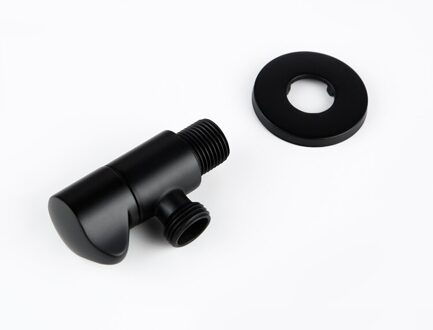 Massief Messing Goud/Zwarte Hoek Kleppen 1/2 "Man X 1/2" Mannelijke Badkamer Bidet Valve Mat Zwart Vulling valve Badkamer Accessoires