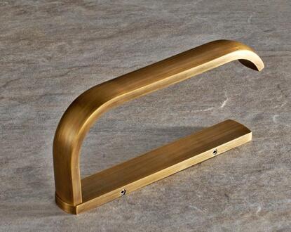 Massief Messing Wandmontage Rolhouder Antieke Luxe Geborsteld Papieren Handdoek Houder Vierkante Toiletrolhouder