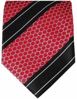 Massimo Valeri Rode zijden stropdas M22 zwart