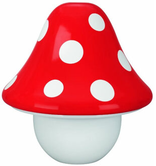 Massive Tafellamp Paddenstoel 20 X 20 X 21 Cm Rood / Wit
