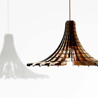 Massow Design Vortex hanglamp - Hout - Ø 62 cm Bruin