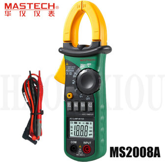 Mastech MS2008A Digitale Ac Stroomtang 600A Amper Multimeter Backlight Data Hold Diode Continuïteit Test