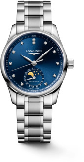 Master Collection Automatisch Blauwe Wijzerplaat Stalen Horloge Longines , Blue , Dames - ONE Size
