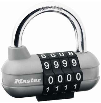 Master Lock HOOFDSLOT Programmeerbaar combinatieslot 64 mm - voor sportkluis, schoolkluis