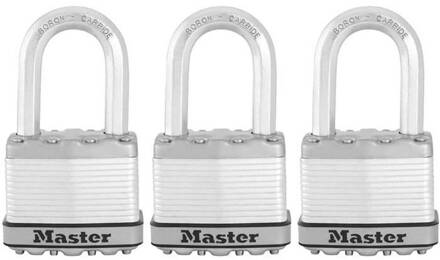 Master Lock Hoogbeveiligd hangslot - MASTER LOCK - M115EURTRILF - Met sleutel - Gecoat gelamineerd staal - Buitenkant - Antiroest