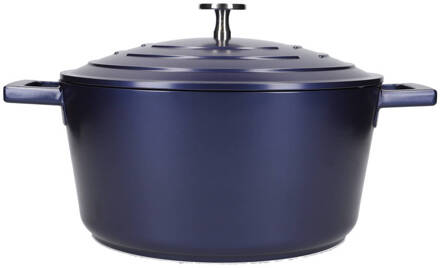 Masterclass Braadpan, 24 cm, 4 L, Gietaluminium, Metallic Blauw - MasterClass