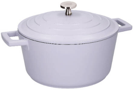 Masterclass Braadpan, Gietaluminium, 24 cm, 4 L, Lavendel - MasterClass Paars