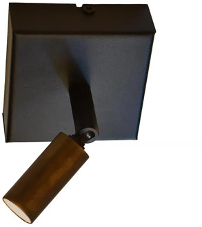 Masterlight Spot Tubo 1 lichts zwart antiek brons