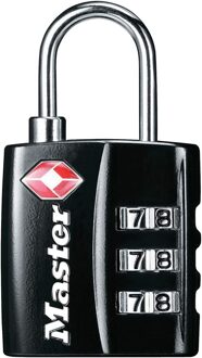 MasterLock TSA hangslot - 4680EURD - 30mm zwart - 4680EURDBLK 4680EURDBLK