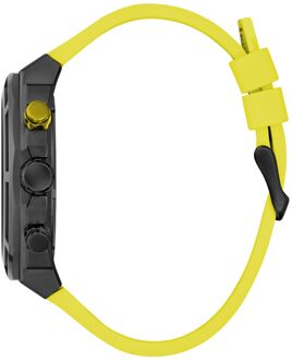 Masterpiece Multifunctioneel Horloge Zwart Geel Guess , Black , Heren - ONE Size