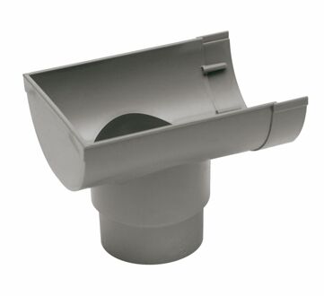 Mastgoot Einduitloop Pvc - Grijs - 100mm -ø70/80mm