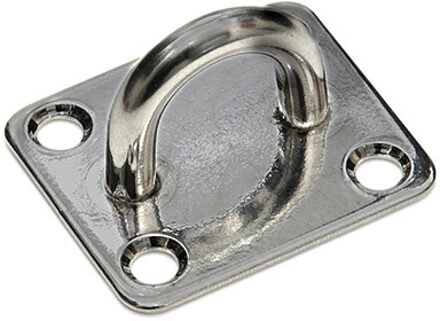 Mastoog muurplaat - RVS - 3,5 x 4,0 cm - muurplaten - oogplaat - klussen - dhz