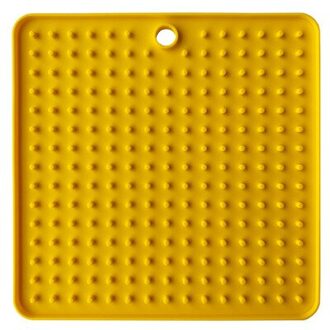 Mat Voor Honden Katten Trage Etensbakjes Pet Dog Feeding Kom Siliconen Hond Voeden Lick Pad Hond Slow feeder Behandelen Doseren geel
