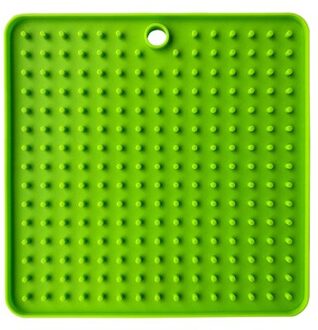 Mat Voor Honden Katten Trage Etensbakjes Pet Dog Feeding Kom Siliconen Hond Voeden Lick Pad Hond Slow feeder Behandelen Doseren groen